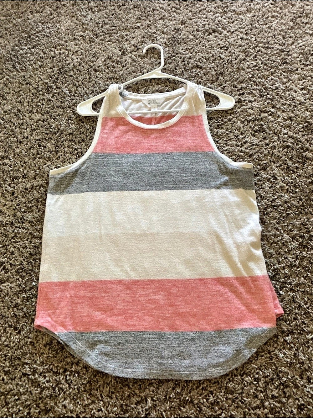 Market & Spruce Color Block Tank Top in Pink & Gray